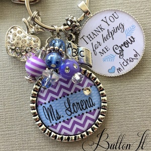 Teacher Gift, Teacher appreciation, Thank you for helping me grow, PERSONALIZED gift, daycare gift, thank you gift,