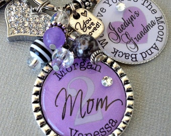 Grandma Jewelry, PERSONALIZED gift, I  Love you to the moon and back, Gifts for Grandma, Mom jewelry, Gigi, Grammi, Mimi, Nana