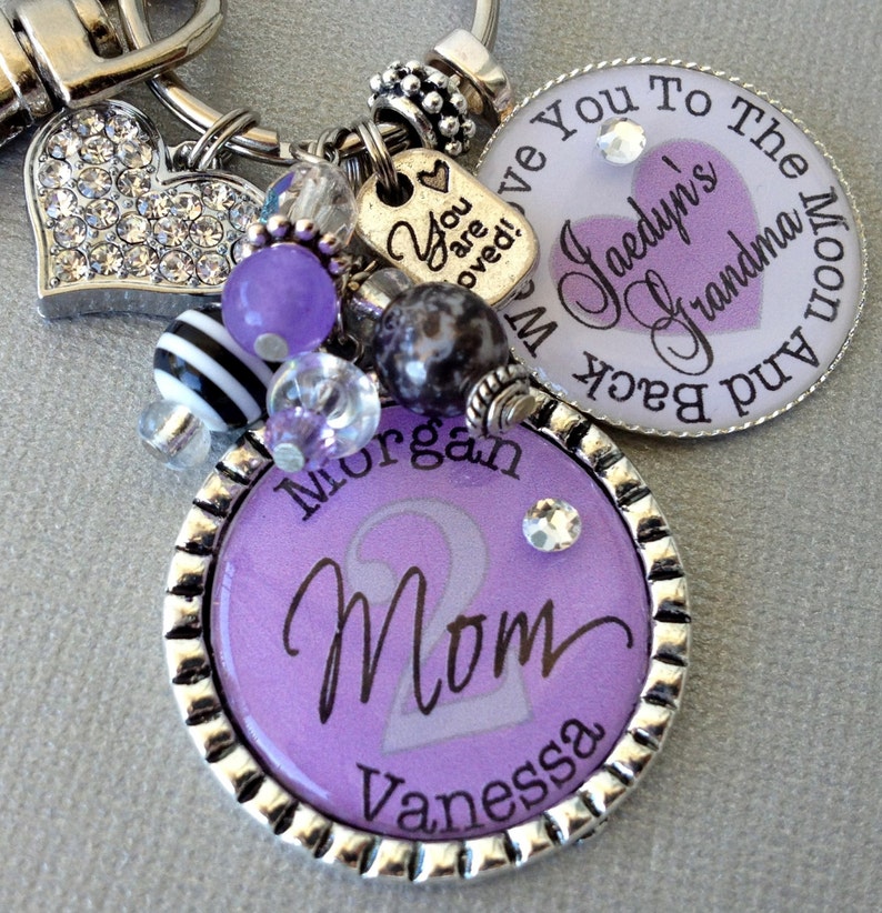 Grandma Jewelry PERSONALIZED gift I Love you to the moon