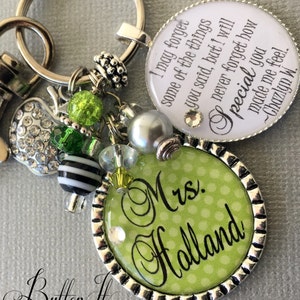 Teacher Gift, PERSONALIZED Keychain, teacher appreciation, inspirational, special teacher, babysitter, preschool teacher, daycare, nanny image 2