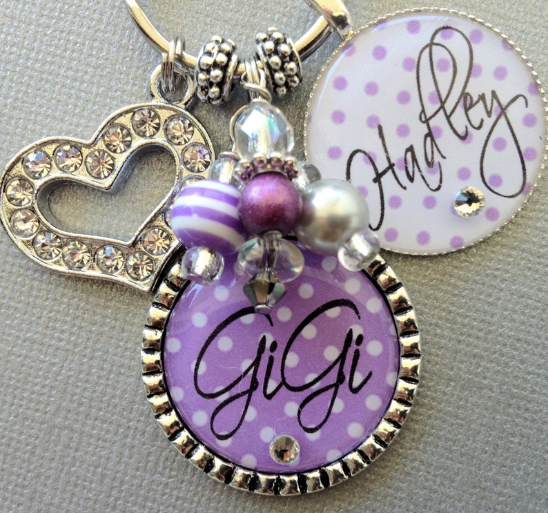Gigi Keychain – Grandma Heart Charm Jewelry, Gift For Grandma From Grandkids, Mother’s Day, Birthday Present - View #8