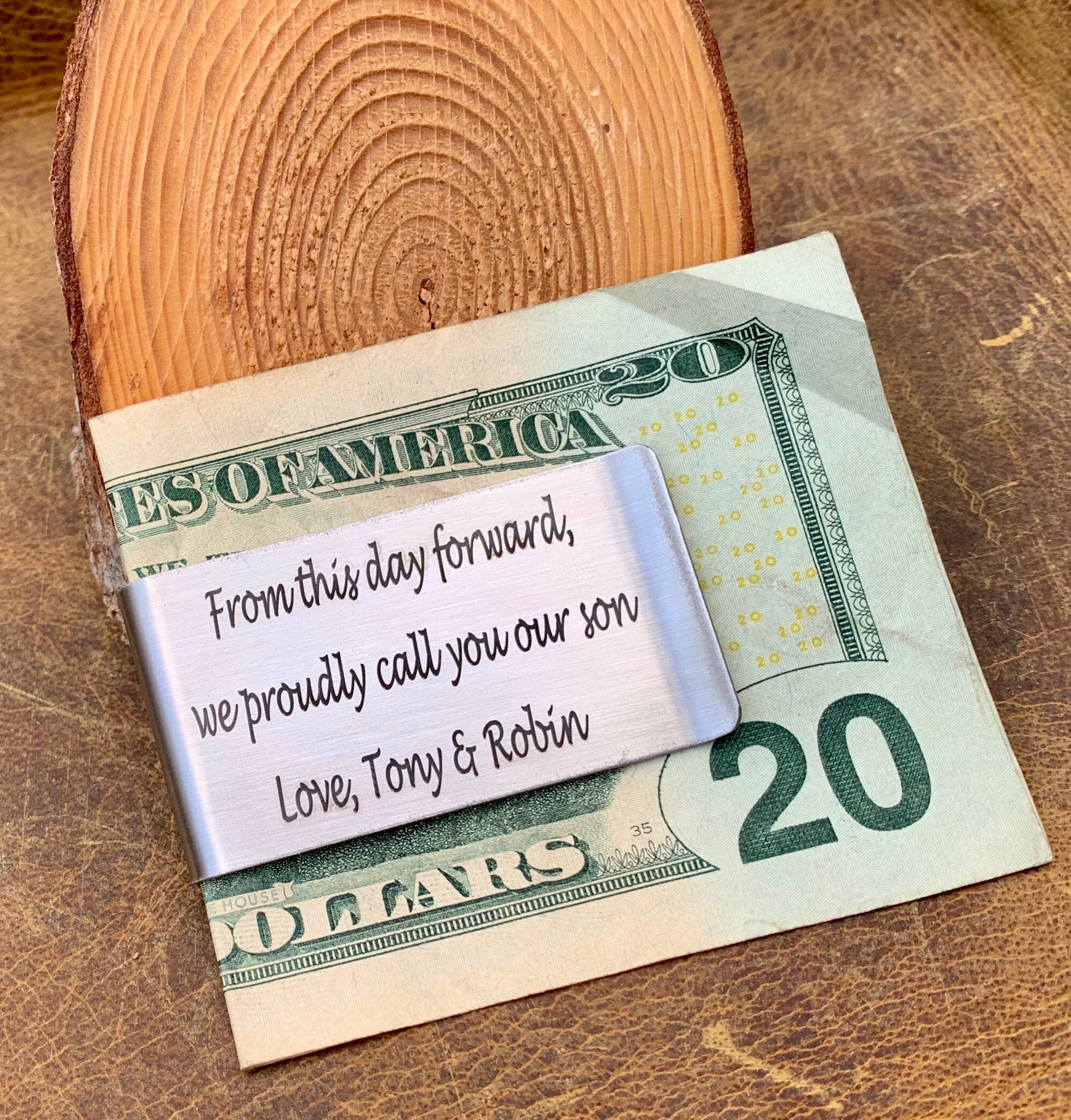 Son Wedding Gift Son in Law Money Clip Son in Law Son Etsy