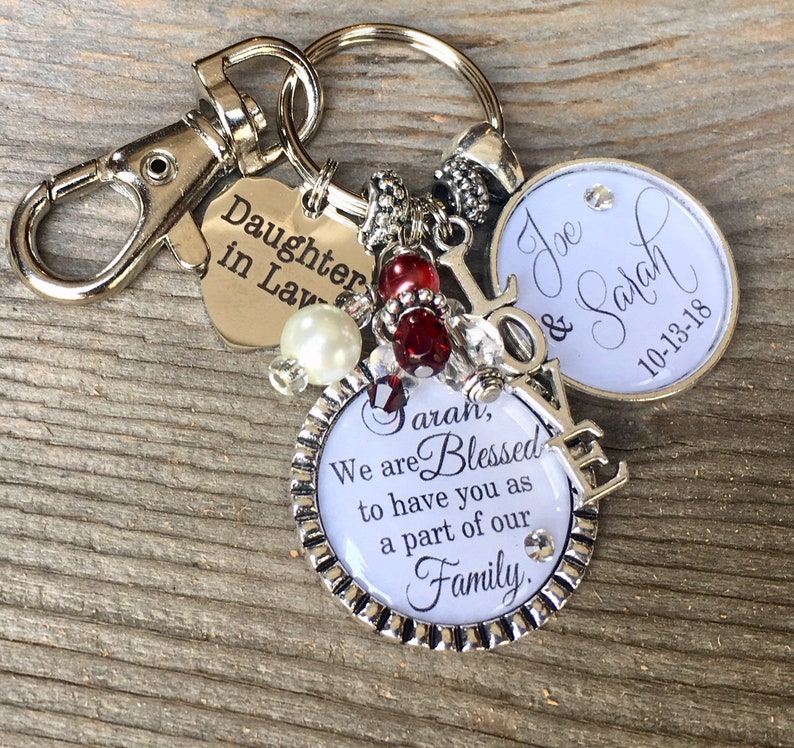 Daughter in law gift Bridal bouquet charm PERSONALIZED Etsy