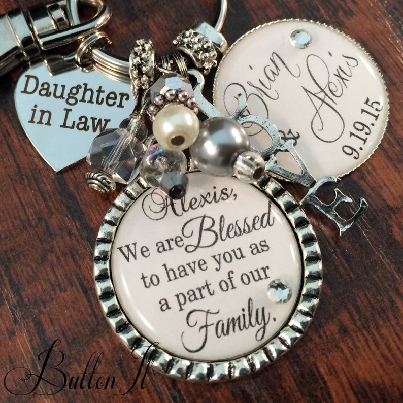 Daughter in law gift Bridal bouquet charm PERSONALIZED Etsy