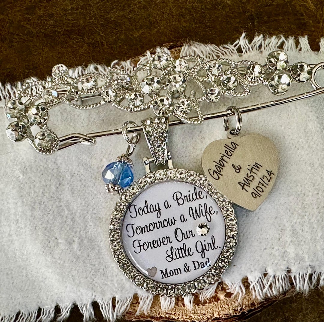 Bridal Bouquet Charm, Today a Bride, Something BLUE, Daughter Wedding ...
