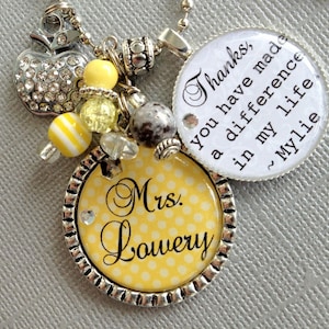 Personalized teacher gift, end of year gift, teacher appreciation, You have made a difference, daycare babysitter, apple, difference in life