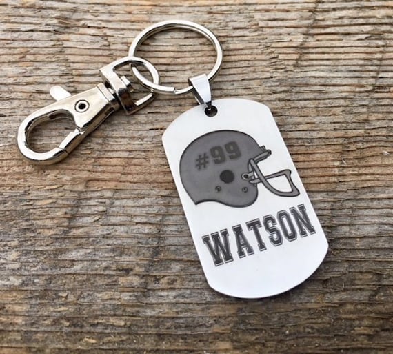 Dog Tag Personalized, Son Gift, Dog Tags for Men, Gifts for Him, Key Chain  Personalized, Senior Gift, Football Mom, Coach Gift, Teacher Team 