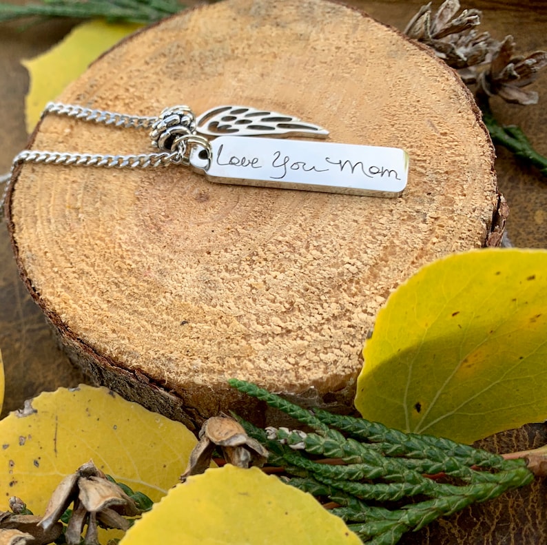 Handwritten Bar Necklace Custom Necklace Jewelry With Etsy