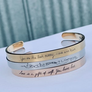 Handwriting gift, personalized bracelet, Handwriting jewelry, handwritten bracelet, Custom handwriting bracelet, Mother&#39;s day, daughter gift