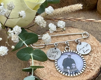 Groom memorial pin, Groom memory charm, Groom gift, groom gift from bride, groom gift from bride on wedding day, groom gift from mom