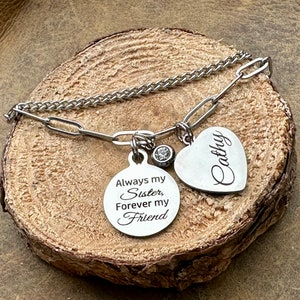 Sister gift, sister birthday gift, Gift for HER, personalized gift, Sister bracelet, SISTER jewelry, Big sister, long distance, soul sister