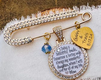 Bridal bouquet charm, Something BLUE, Today a bride, Daughter wedding gift, Wedding bouquet charm, daughter gift, daughter in law gift