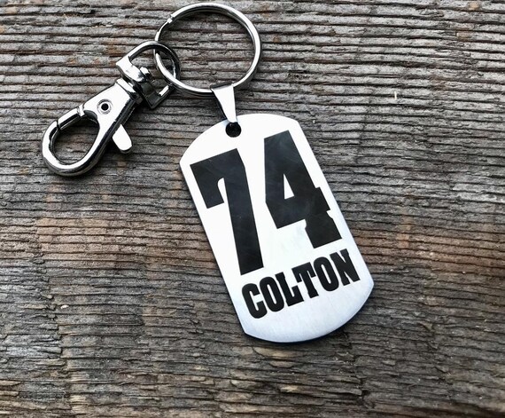 Dog Tag Personalized, Son Gift, Dog Tags for Men, Gifts for Him, Key Chain  Personalized, Senior Gift, Football Mom, Coach Gift, Teacher Team 