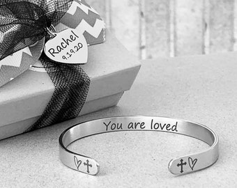 Confirmation gifts for girls, Confirmation, Baptism, Faith, Bible verse, cross, confirmation bracelet, PERSONALIZED Gift, christening gifts