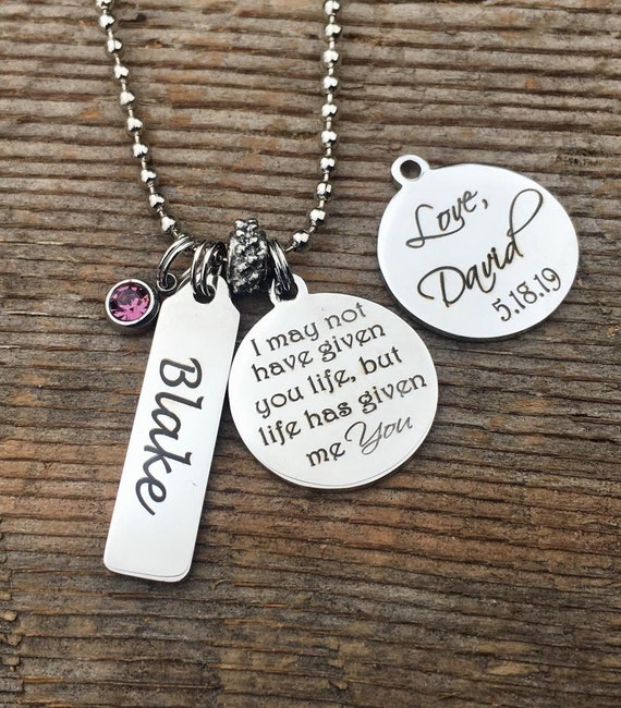 engraved daughter necklace