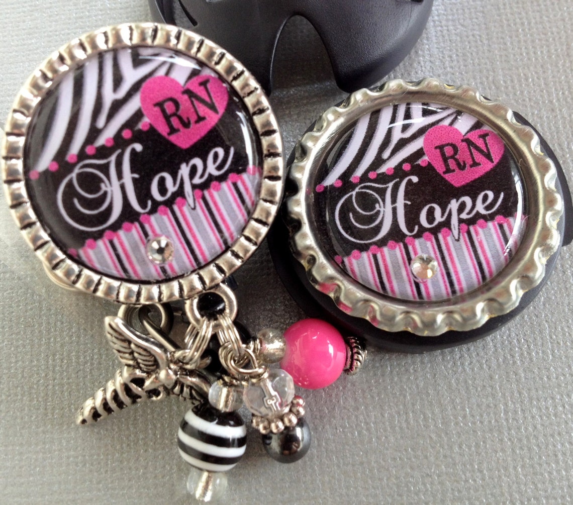 Stethoscope ID Tag/ Badge Reel Set Nurse RN Personalized Name Etsy