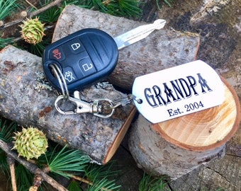 Handwriting key chain, Gift for Grandpa, handwritten, personalized charm, signature gift, Gift for dad, custom keychain, engraved key chain