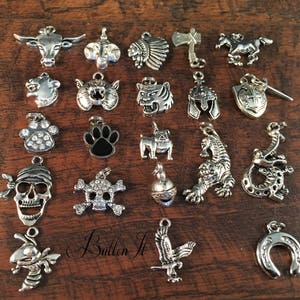 ADD a MASCOT charm to any Buttonit order - eagles, bulldogs, vikings, tigers, wildcat, cougar, panther, warrior, knights, hornets, longhorn