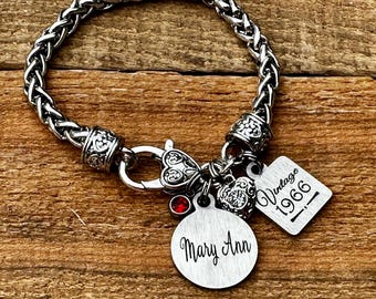 Gift for her, bracelet for women, Birthday gift, personalized bracelet, Best friend gift, Friend birthday gift, 40th birthday, 60th birthday