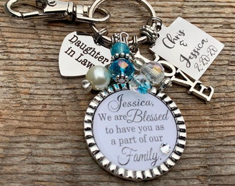 Future daughter in law gift, wedding bouquet charm, Bridal bouquet charm, wedding gift bride, bridal shower gift, bride to be, engagement