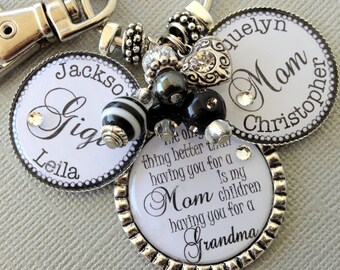PERSONALIZED gift, Grandma necklace, Grandma gift, Children's Names, only thing better than having you for mom, Birthday gift, heart