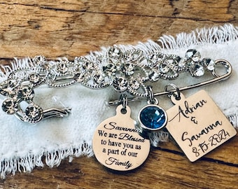 Regalo de boda para nuera, Algo AZUL, Dije de ramo de boda, regalo de despedida de soltera, Dije de ramo de novia, regalo de boda, regalo de novia