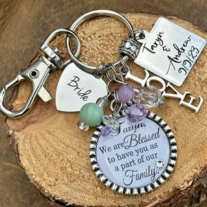 Daughter in Law, Daughter in law Wedding gift, chosen by our son and are like a daughter to us, bridal shower gift, Bridal bouquet charm image 3