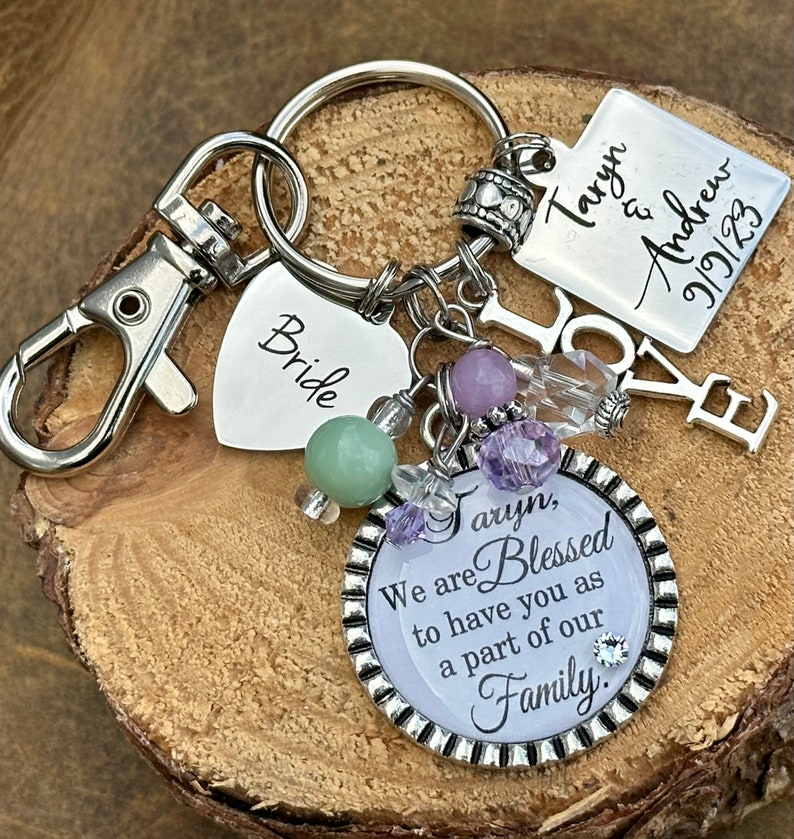 Daughter in Law, Daughter in law Wedding gift, chosen by our son and are like a daughter to us, bridal shower gift, Bridal bouquet charm image 3