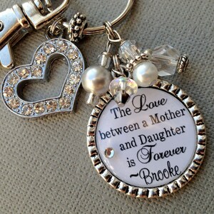PERSONALIZED wedding, mother of bride gift, your love gave me roots, love between mother and daughter is forever, mother daughter jewelry image 3