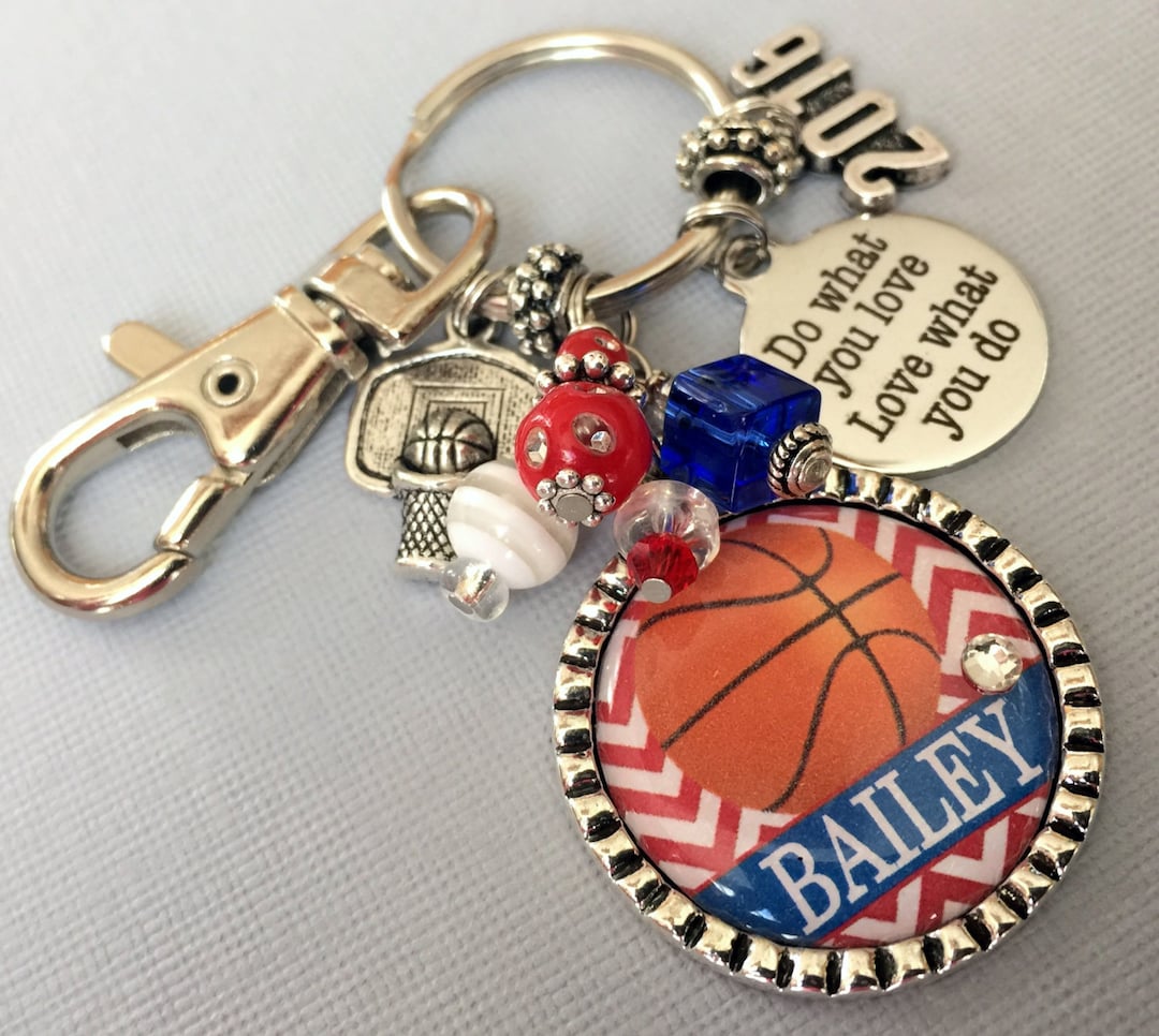 SENIOR Gift, SPORTS Key Chain, BASKETBALL, Volleyball, Cheer ...
