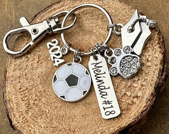 SENIOR night, personalized key chain, Senior 2024, Cheerleading Gifts, CHEER, Graduation, volleyball, Class of 2024, softball, dance, soccer