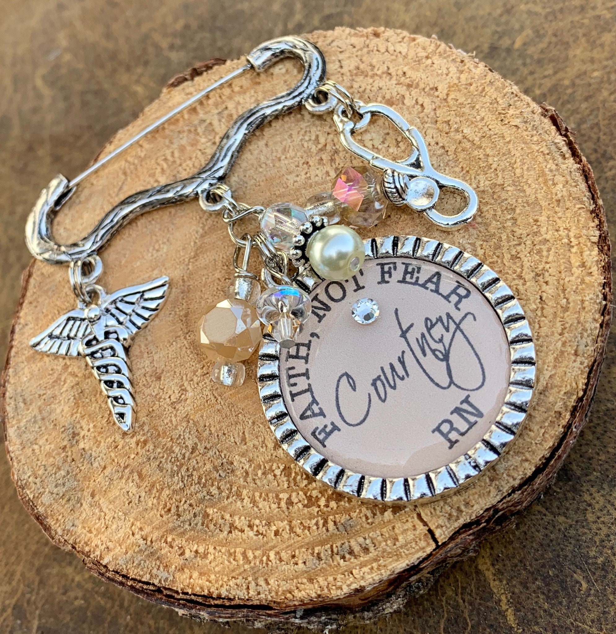 Nursing Pinning Ceremony, RN jewelry, Nurse Graduation, Custom gift, RN brooch, Nurse graduate, Class of 2024, caduceus BSN Rn, Lpn, Cna