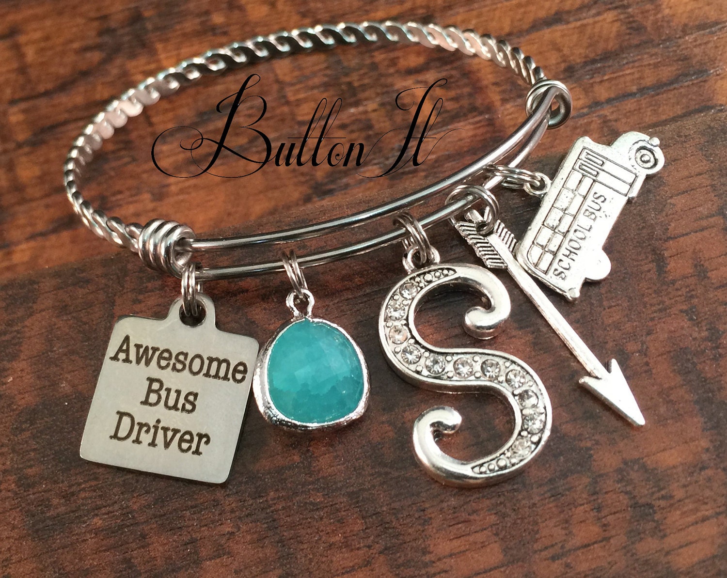 School Bus Driver Gifts School Bus Retirement Bangle - Etsy