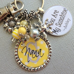 You Are My Sunshine, PERSONALIZED gift, Grandmother, Nana, Daughter, Grammi, Gifts for mom,charm necklace, thank you gift