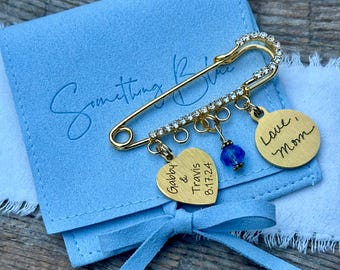 Something BLUE, Daughter wedding gift from mom, handwriting wedding bouquet charm, bride gift, bridal bouquet charm, forever my little girl