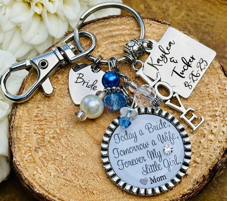 Daughter in Law, Daughter in law Wedding gift, chosen by our son and are like a daughter to us, bridal shower gift, Bridal bouquet charm image 4