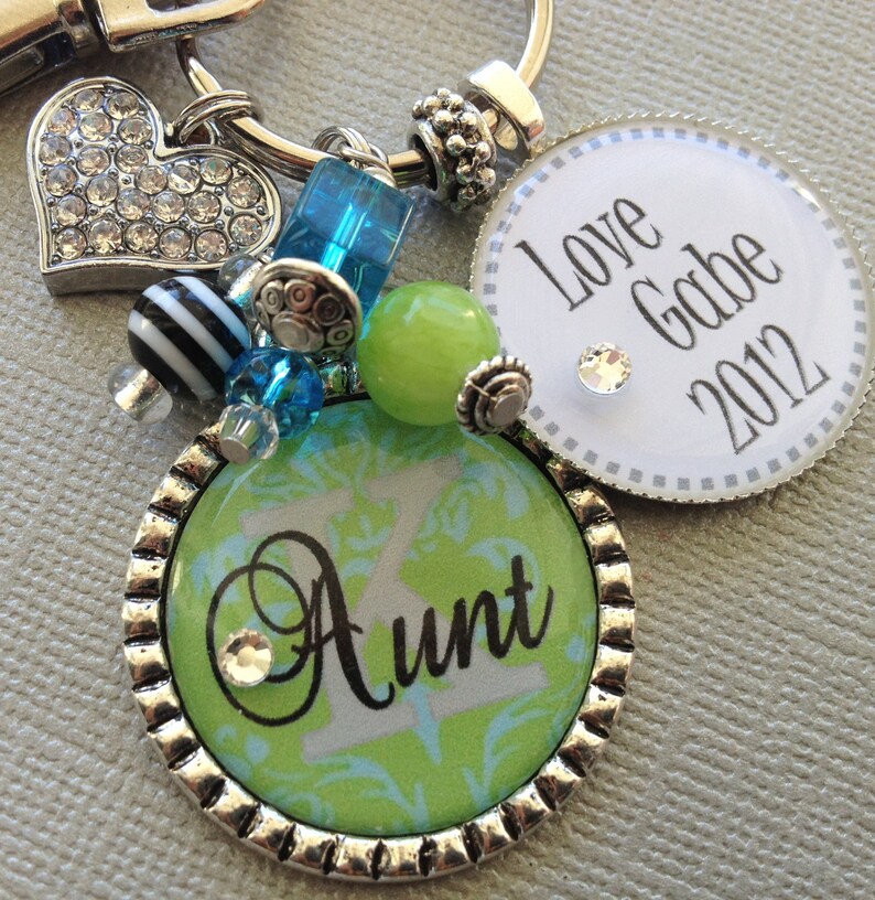 Personalized Gift Gifts for Grandma Charm Keychain Aunt Etsy