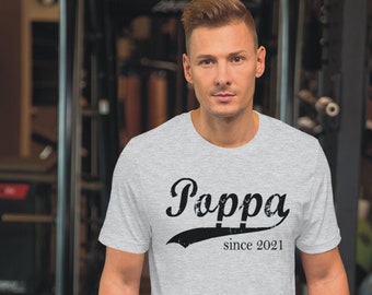 Poppa tshirt - grandfather shirt - new grandparent gift - custom mens shirt - husband gift - dad gift - short-sleeve unisex tshirt
