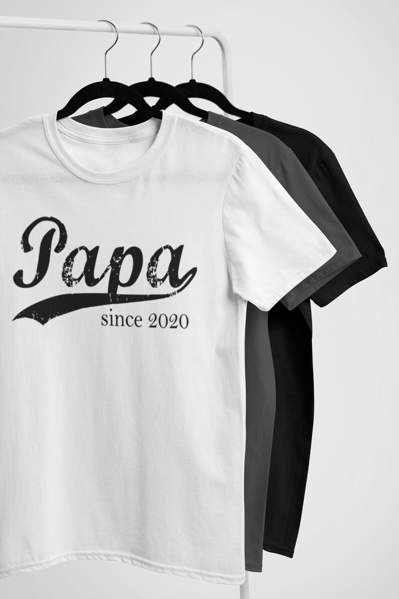 Papa since any year t shirt personalized shirt for family Etsy