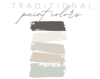 Neutral Paint Color Palette for Traditional Design, Sherwin Williams Colors