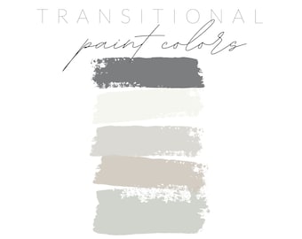 Transitional Paint Color Palette, Benjamin Moore Colors