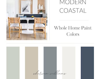 Coastal Paint Color Palette Downloadable Pdf, Sherwin Williams Colors