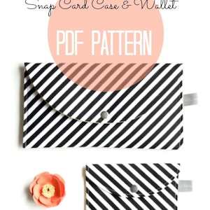 Wallet Sewing Pattern PDF, Card Case Pattern, Instant PDF Download
