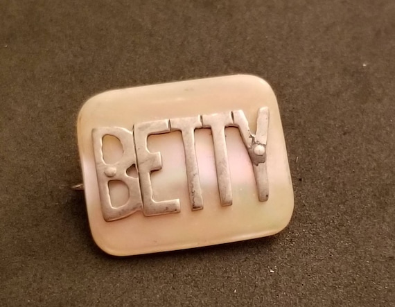 Sweetheart pin Betty vintage 40s 50s Rectangle - image 2