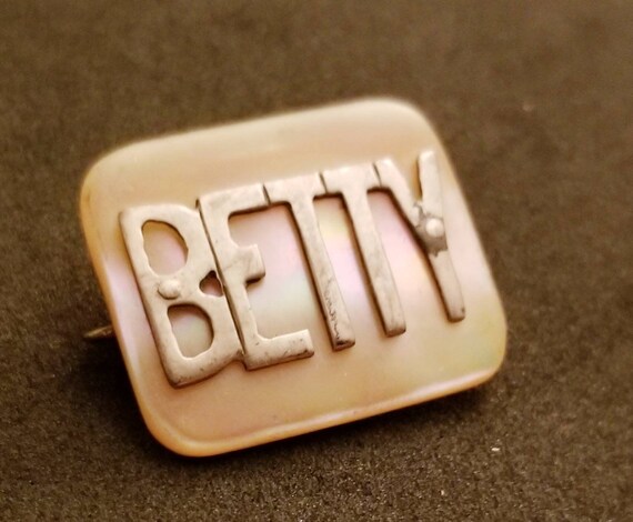 Sweetheart pin Betty vintage 40s 50s Rectangle - image 1