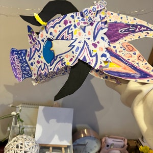 Custom Handmade Paper Dragon Puppet - Etsy