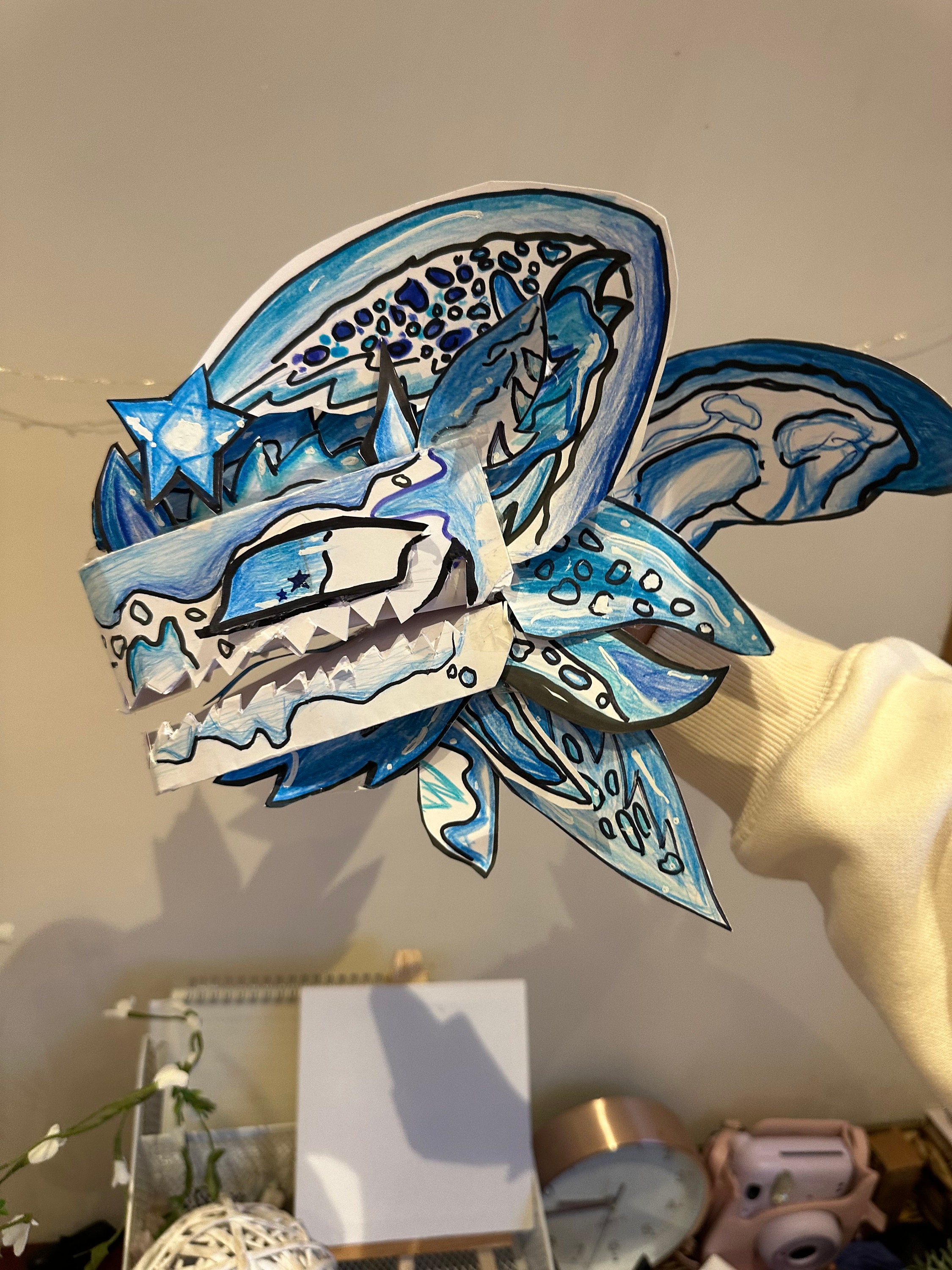 Custom Handmade Paper Dragon Puppet - Etsy