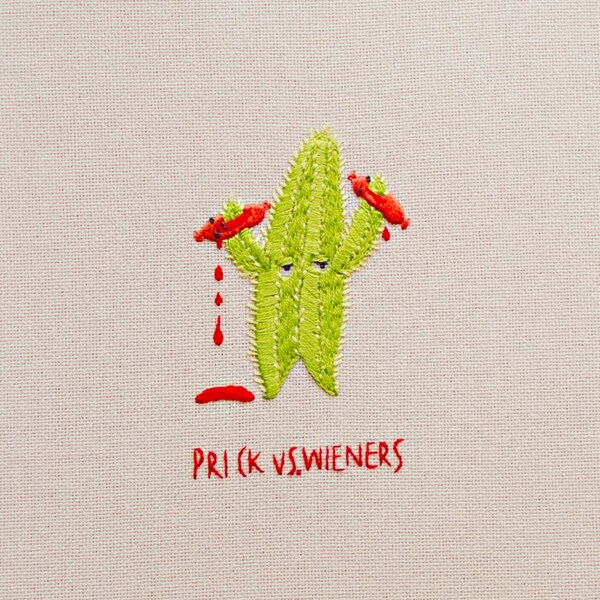 Epica battaglia 4: Prick vs Wieners giclee print, formato A4