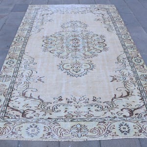Vintage Turkish Rug, 5x9ft Beige Rug, Anatolian Large Rug, Antique Oushak Style, Bedroom Decor Rug, Turkish Carpet, Vintage Home Decor