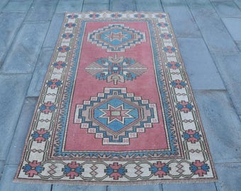 トルコヴィンテージラグ　121 x 221 cm ヴィンテージラグ | トルコ・ドアサイズ No.03 | 赤紫色 | 84×43 – tiflo